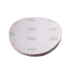 Круг наждаковий на липучці 125 мм, папір клас E, щільність 220 г/м², К80, 10 од.