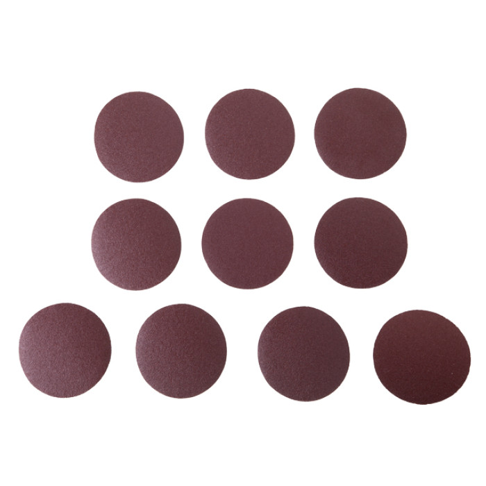 Круг наждаковий на липучці 125 мм, папір клас E, щільність 220 г/м², К80, 10 од.
