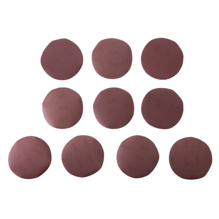 Круг наждачний на липучці 125 мм, папір клас E, щільність 220 г/м², К220, 10 од.