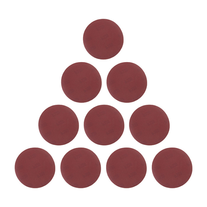 Круг наждаковий на липучці 125 мм, папір клас E, щільність 220 г/м², К320, 10 од.