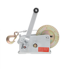 Лебідка важільна барабанна, тягове зусилля 900 кг, сталевий трос