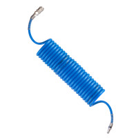 Шланг спіральний поліуретановий 6,5×10 мм, 5 м, зі швидкороз'ємними з'єднаннями