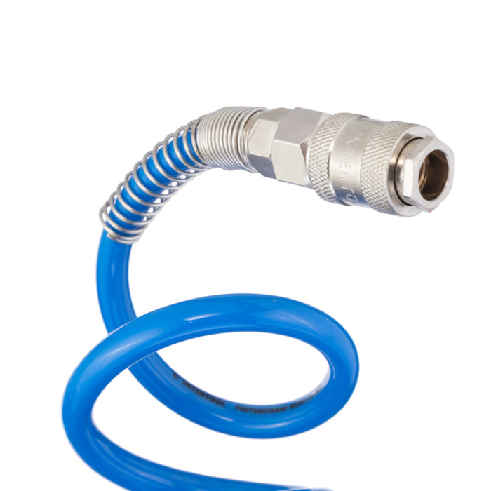 Шланг спіральний поліуретановий 6,5×10 мм, 5 м, зі швидкороз'ємними з'єднаннями