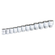 Набір інструментів, проф., 3/4", Cr-V, 26 од., головки: 22-50 мм і 7/8"-2", кейс