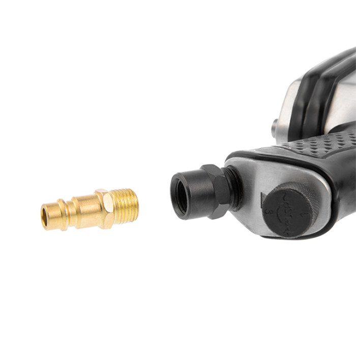 Гайковерт пневматичний 1/2", до 6 атм, 345 Нм, 7000 об/хв, 260 л/хв, набір головок 17 од., кейс