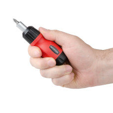 Викрутка реверсивна з комплектом насадок, 6 од., Cr-V