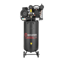 Компресор, 100 л, вертикальний, 3,0 кВт, 220 В, 10 атм, 500 л/хв, 2 циліндри, 83 дБ