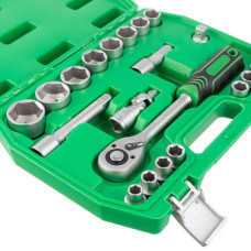 Набір інструментів, 1/2", 21 од., головки: 10-32 мм, кейс