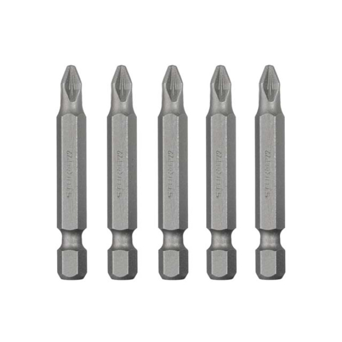 Комплект викруткових насадок, PZ2, 1/4"×50 мм, ACR, S2, 5 од., STORM