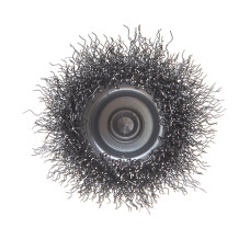 Щітка чашкова, 50 мм, 1/4", кручений дріт, для дриля, 4500 об/хв