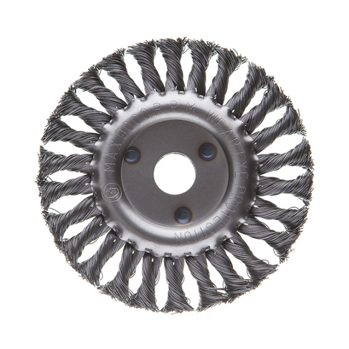 Щітка кільцева, 150×22,2 мм, пучки крученого дроту, 9000 об/хв