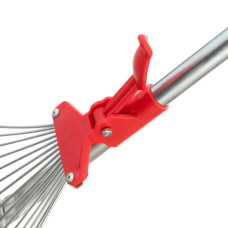 Граблі віялові, 15 прутів, металева рукоятка, регульована ширина 20-65 см