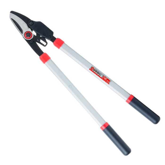 Сучкоріз садовий для обрізки гілок, 740 мм, храповий механізм