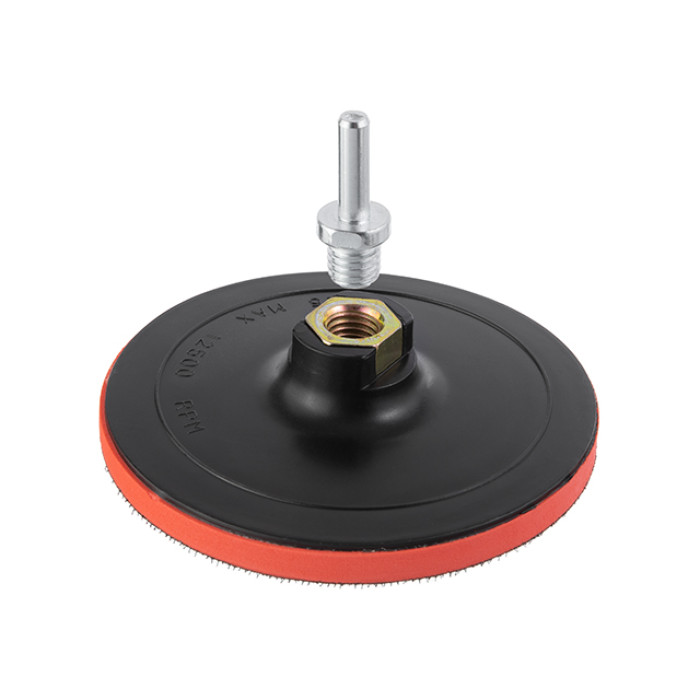 Диск універсальний для наждакового паперу, 125 мм, M14, висота 10 мм, діаметр стрижня 10 мм