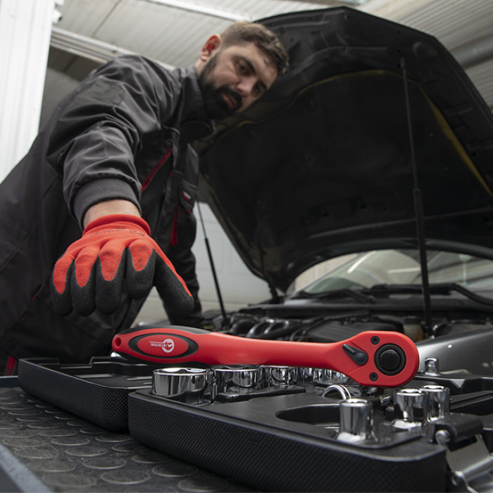 Набір інструментів, проф., 1/2", Cr-V, 21 од., головки: 10-32 мм, кейс