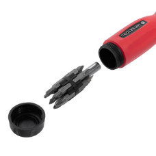 Викрутка реверсивна з комплектом насадок, 12 од., Cr-V