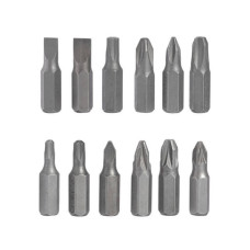 Викрутка реверсивна з комплектом насадок, 12 од., Cr-V