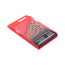 Набір свердел по металу DIN338 HSS, 13 шт. (1,5-6,5 мм), покриття Ti