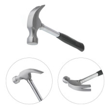 Молоток столярний із цвяходером, 450 г, з металевою ручкою