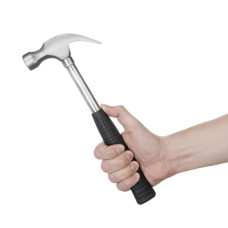 Молоток столярний із цвяходером, 450 г, з металевою ручкою