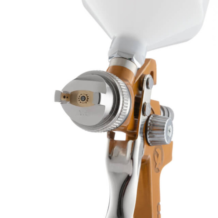 Фарбопульт пневматичний HVLP, форсунка: 1,5 мм, верхній пластиковий бачок: 600 мл, 3 бар