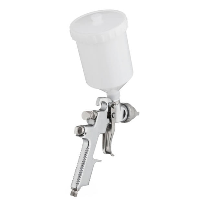 Фарбопульт пневматичний HVLP, форсунка: 1,4 мм, верхній пластиковий бачок: 600 мл, 3 бар