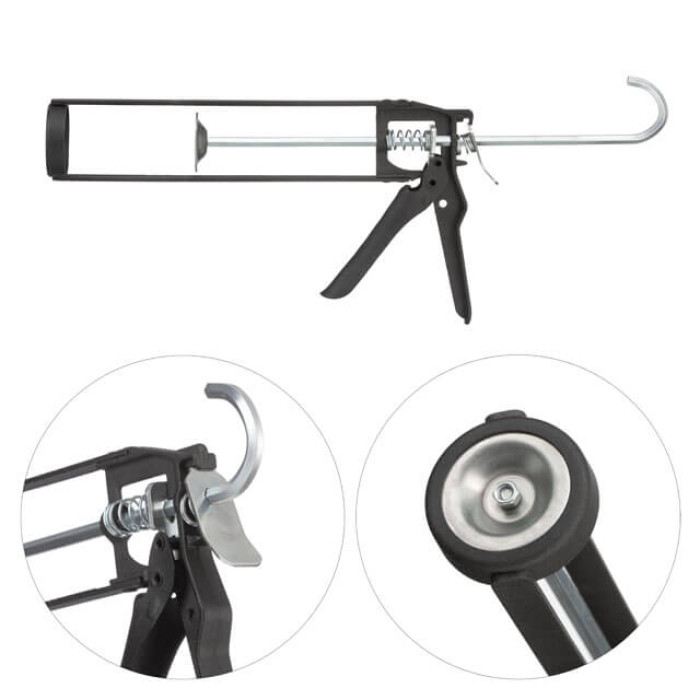 Пістолет для видавлювання герметиків, 420 мл, рамоподібний, посилений