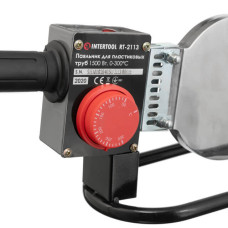 Паяльник для пластикових труб, 1,5 кВт, 0-300°C, насадки 75, 90, 110 мм, металевий кейс