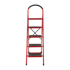 Драбина сталева, 5 сходинок, 380×260 мм, висота: 1617 мм, висота до платформи: 1215 мм