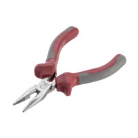 Довгогубці прямі 115 мм, прецизійні, комбіновані рукоятки