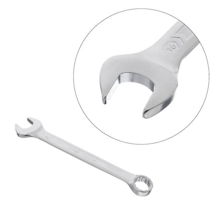 Ключ комбінований 16мм Cr-V, покриття сатин-хром, DIN3113, STORM