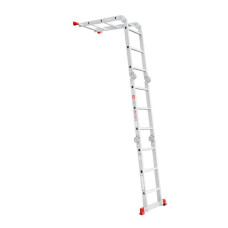 Драбина алюмінієва багатофункціональна трансформер, 4×3 сходинки, 3,50 м, 150 кг