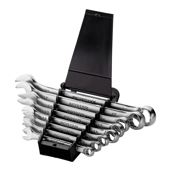 Набір ключів комбінованих, 8 шт., 8-19 мм, Cr-V