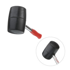 Киянка гумова, 1030 г, 70 мм, чорна гума, металева ручка