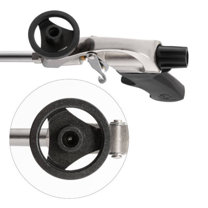 Пістолет для монтажної піни, з тефлоновим покриттям утримувача балона, 4 насадки