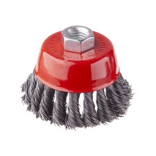 Щітка чашкова, 85 мм, M14, пучки крученого дроту, для КШМ, 8500 об/хв