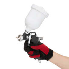 Фарбопульт пневматичний HP, форсунка: 1,5 мм, верхній пластиковий бачок: 600 мл, 3 регулювання, 5 бар