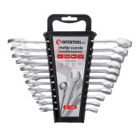 Набір ключів комбінованих, 11 шт., 7-19 мм, Cr-V