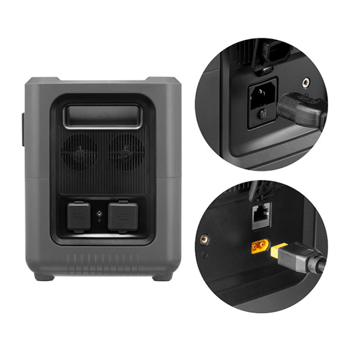 Станція зарядна портативна 2.4 кВт, 2048 Втг, LiFeP04, бездротова зарядка, знімний повербанк, STORM