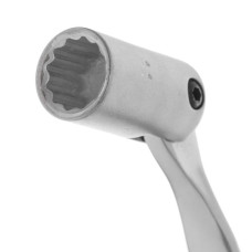 Ключ рожково-накидний, шарнірний, 11 мм, Cr-V, покриття: сатин-хром