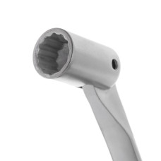 Ключ рожково-накидний, шарнірний, 14 мм,, Cr-V, покриття: сатин-хром