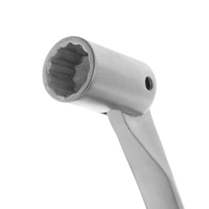 Ключ рожково-накидний, шарнірний, 14 мм,, Cr-V, покриття: сатин-хром