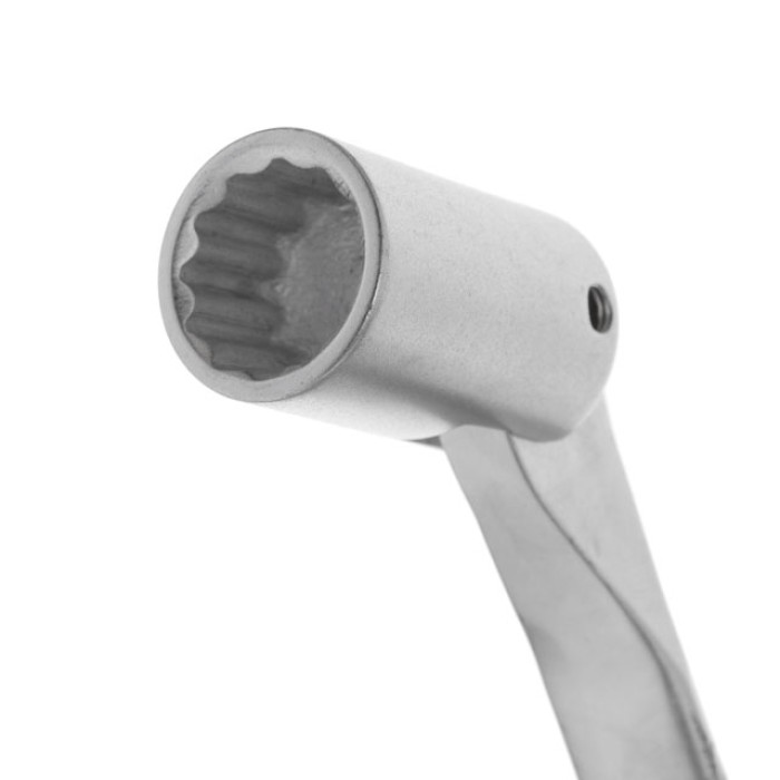 Ключ рожково-накидний, шарнірний, 16 мм,, Cr-V, покриття: сатин-хром