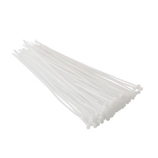 Хомут пластиковий, 2,5×200 мм, 100 шт/упак, білий