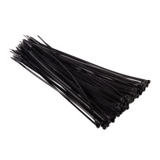 Хомут пластиковий, 2,5×200 мм, 100 шт/упак, чорний