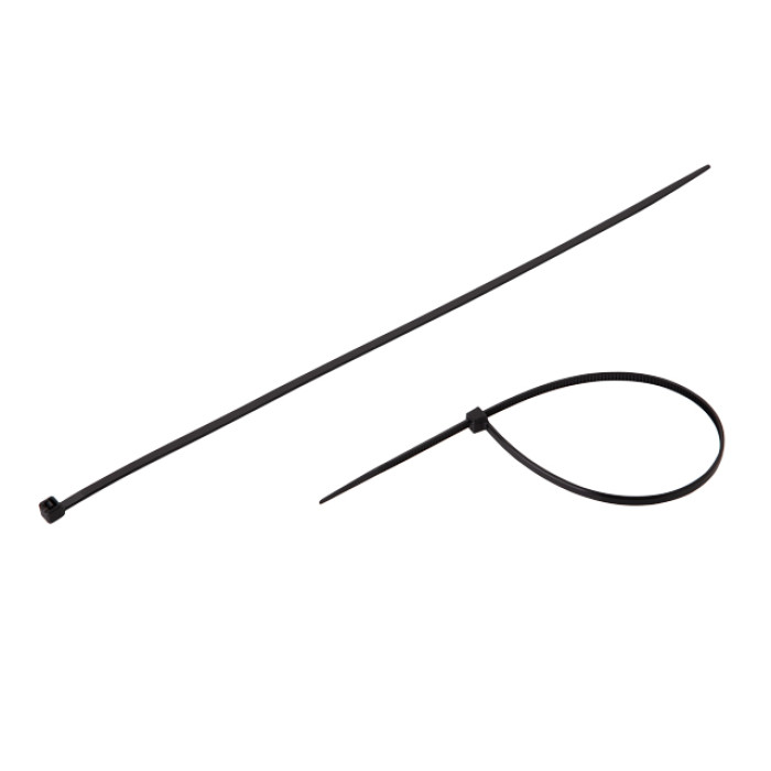 Хомут пластиковий, 3,6×250 мм, 100 шт/упак, чорний