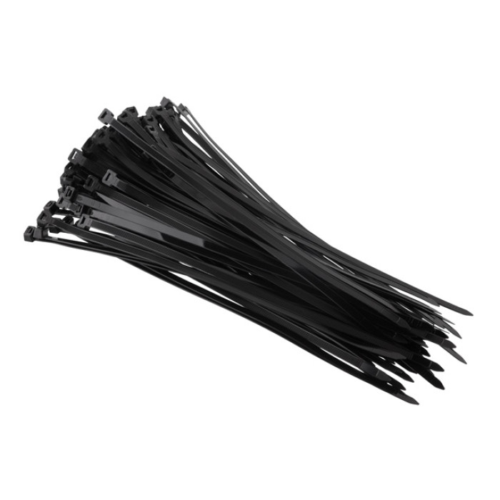 Хомут пластиковий, 7,6×350 мм, 100 шт/упак, чорний