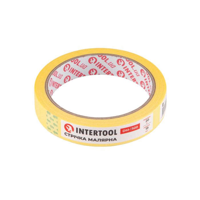 Стрічка малярна 19мм, 20м, жовта