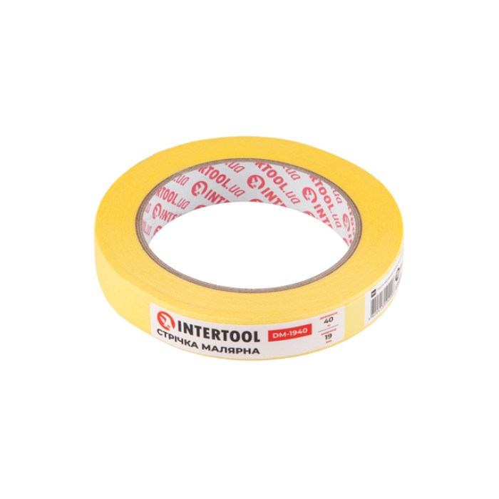 Стрічка малярна 19мм, 40м, жовта