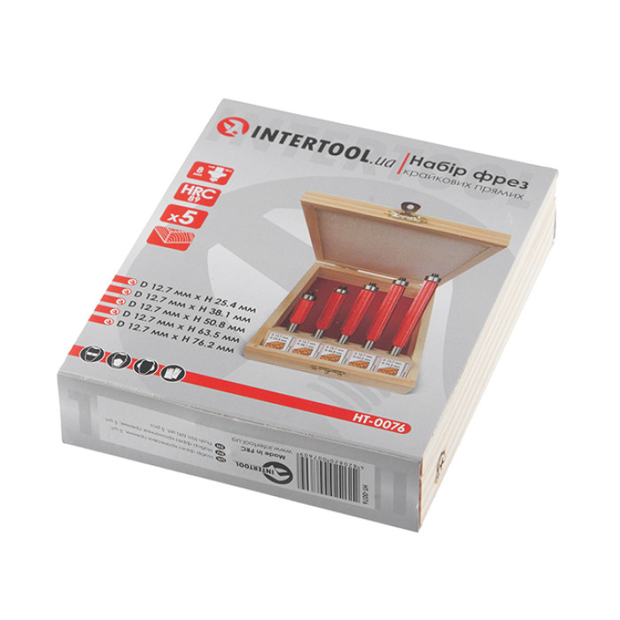 Набір фрез крайкових прямих, 5 шт.